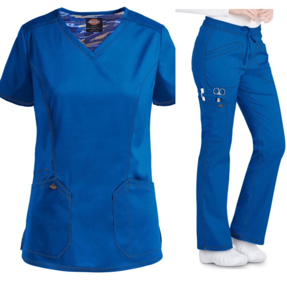 Dickies ROYAL BLUE scrub set -TALL